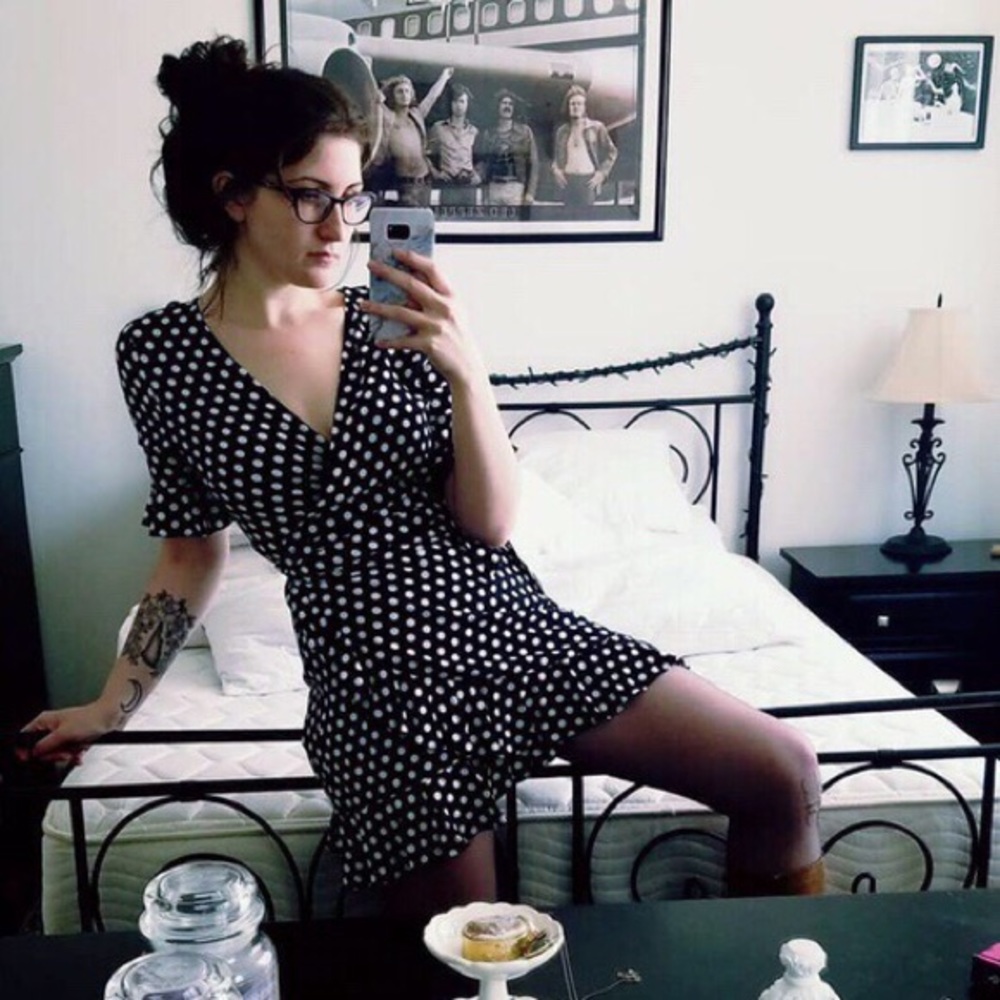 Polka Dot Wrap Dress